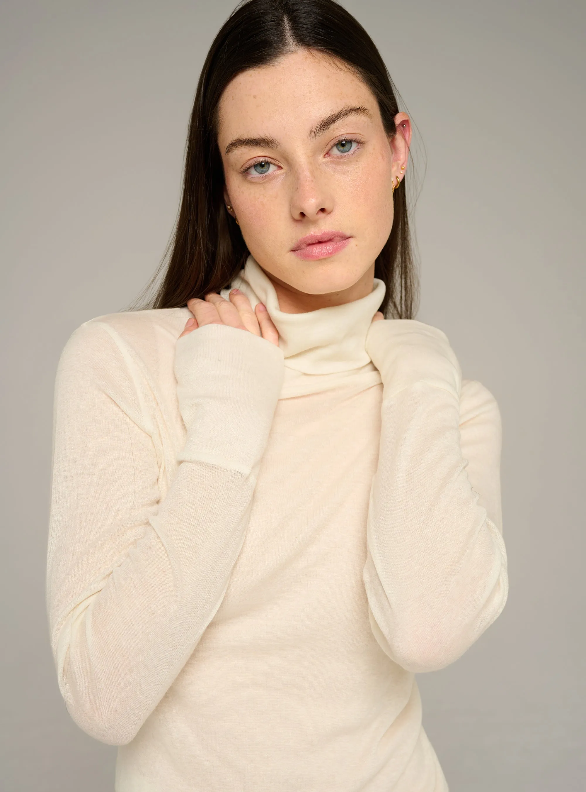 Sous-pull manches longues col roulé ajusté en jersey sold by Cotelac product image thumbnail 2