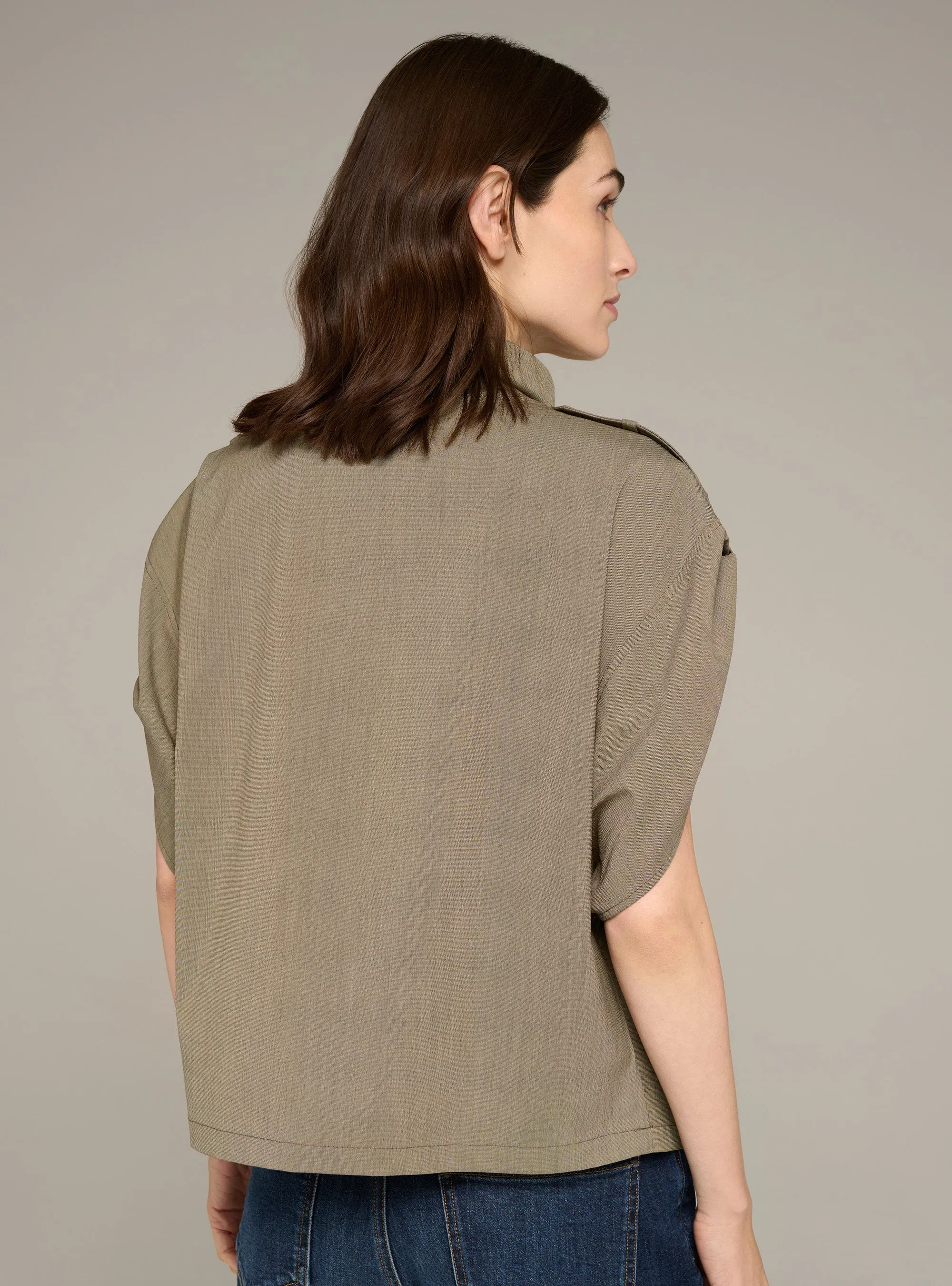 Blouse oversize col bénitier manches courtes à rayures sold by Cotelac product image thumbnail 4