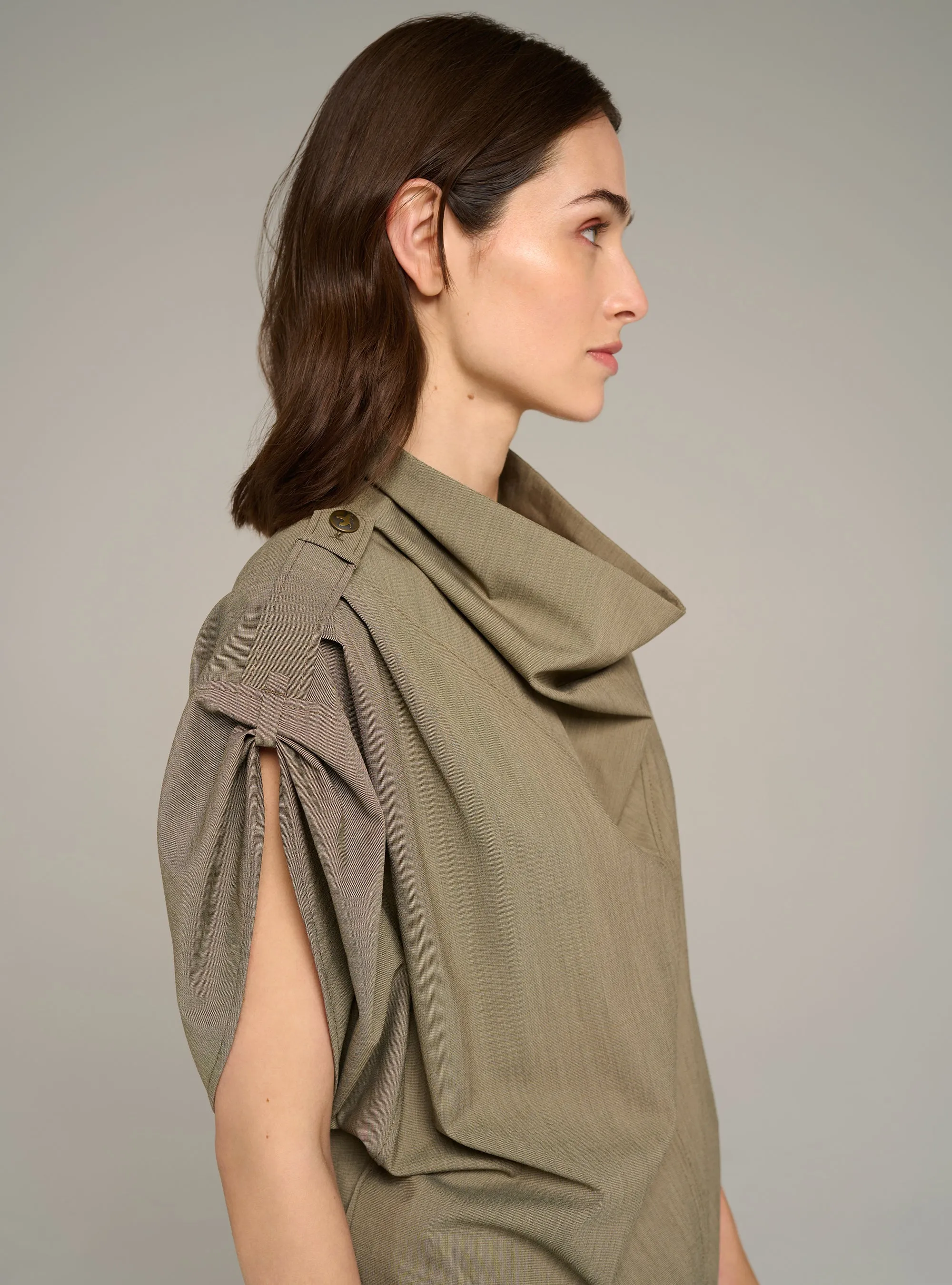 Blouse oversize col bénitier manches courtes à rayures sold by Cotelac product image thumbnail 2