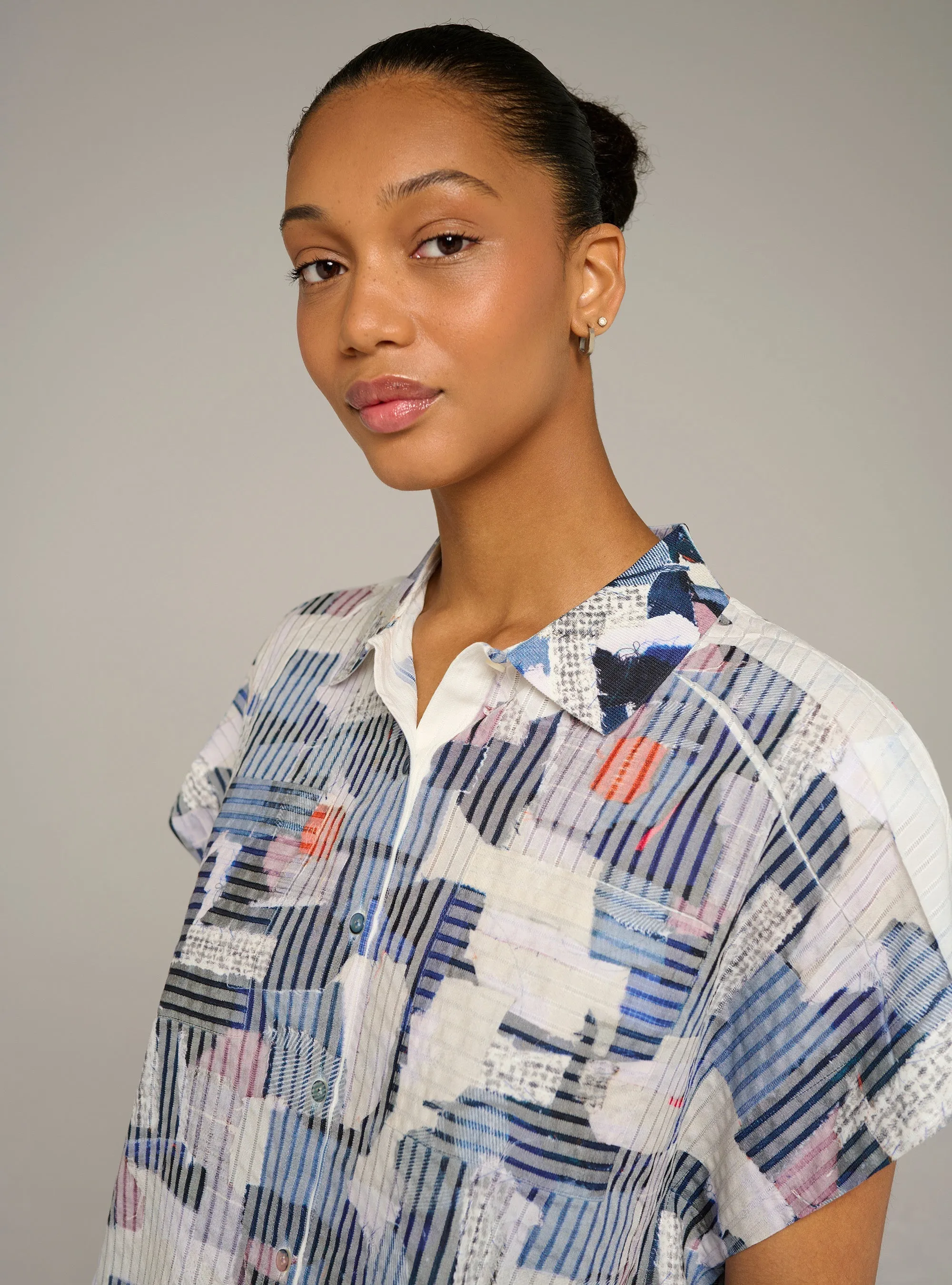 Chemise oversize manches courtes imprimée sold by Cotelac product image thumbnail 3