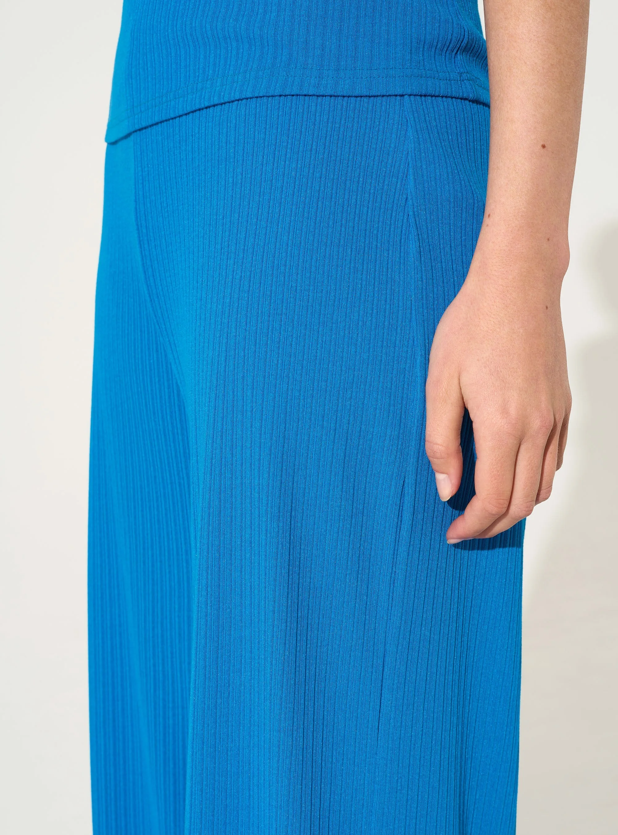 Pantalon plissé en coton bleu sold by Cotelac product image thumbnail 3