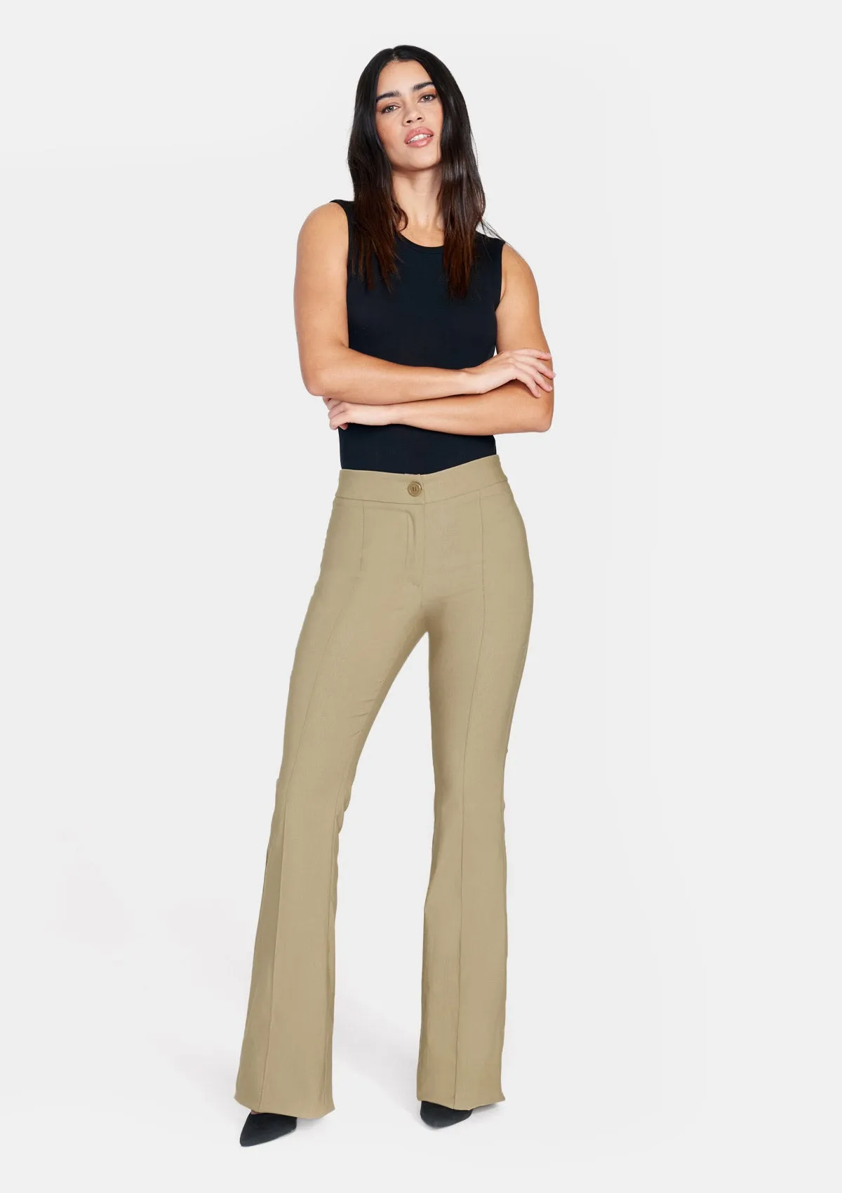 Tall High Waist Flare Dress Pants sold by Alloy Apparel
