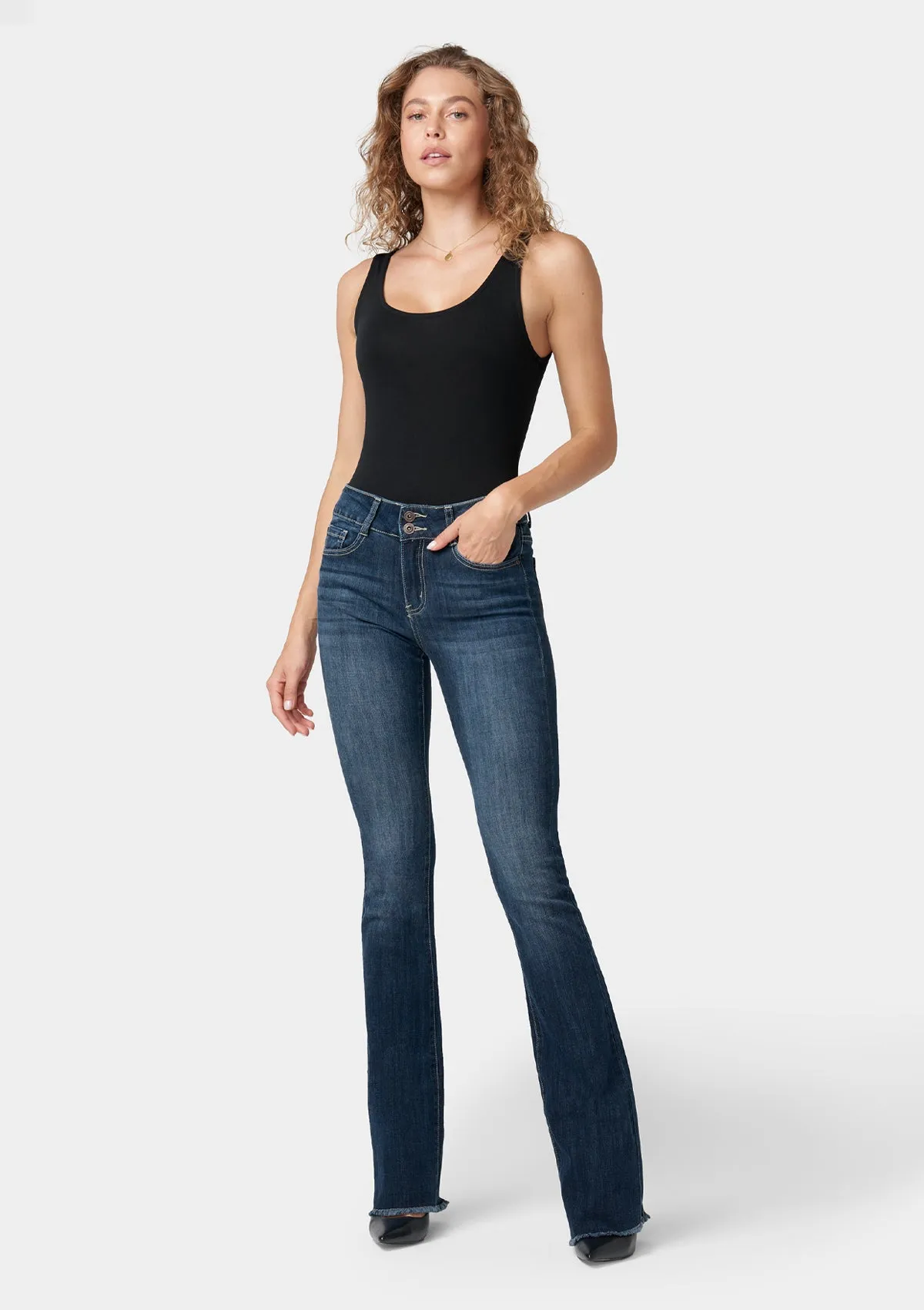 Tall Kellie Mid Rise Bootcut Jeans sold by Alloy Apparel