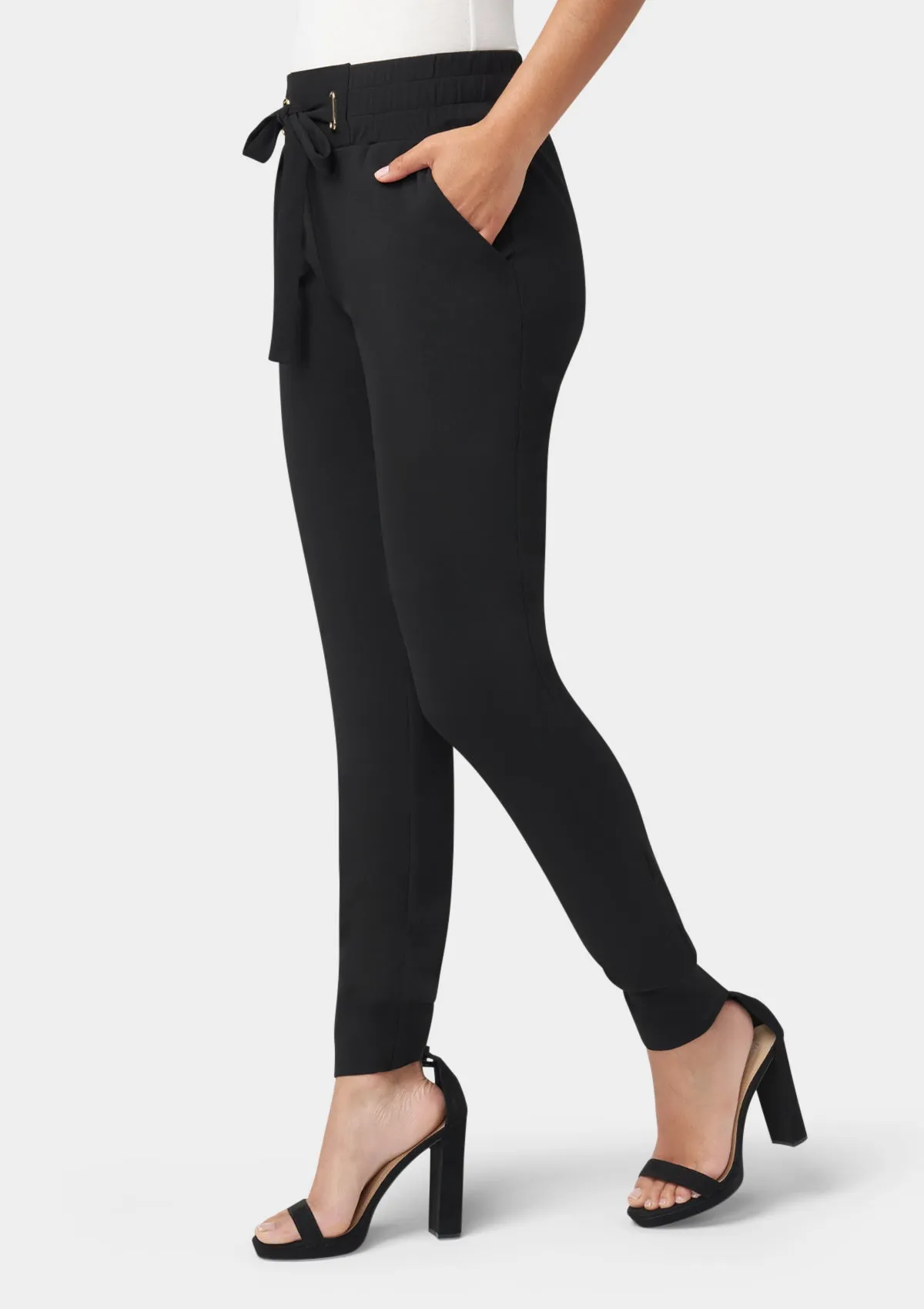 Tall Tianna Tie Waist Crepe Joggers sold by Alloy Apparel product image thumbnail 2