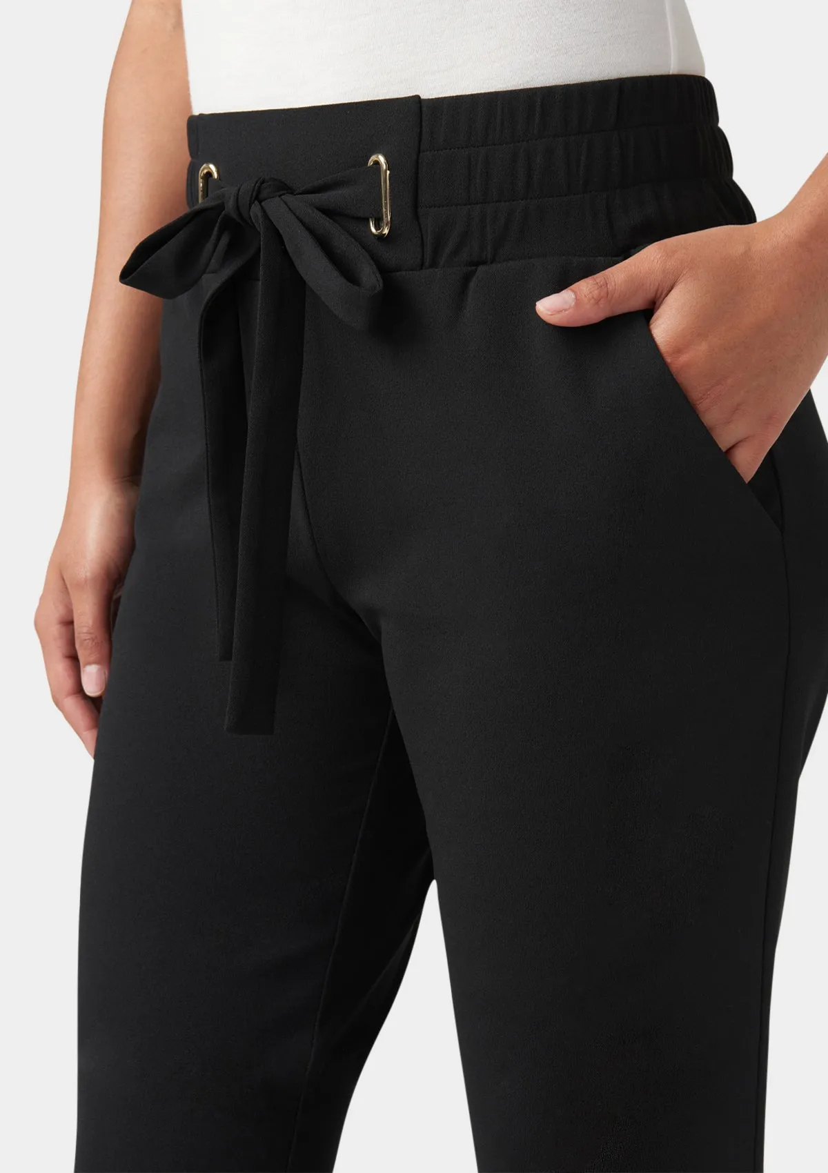 Tall Tianna Tie Waist Crepe Joggers sold by Alloy Apparel product image thumbnail 4