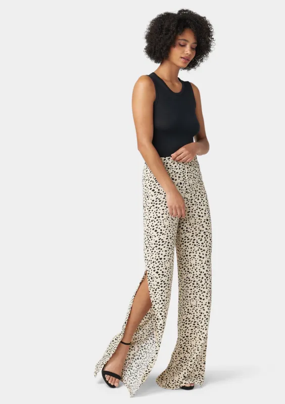 Tall Kia Wide Leg Pants With Side Slit sold by Alloy Apparel