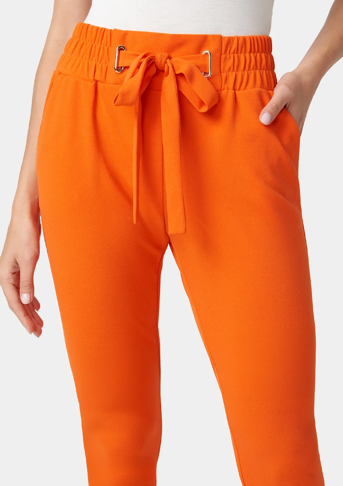 Tall Tianna Tie Waist Crepe Joggers sold by Alloy Apparel product image thumbnail 4