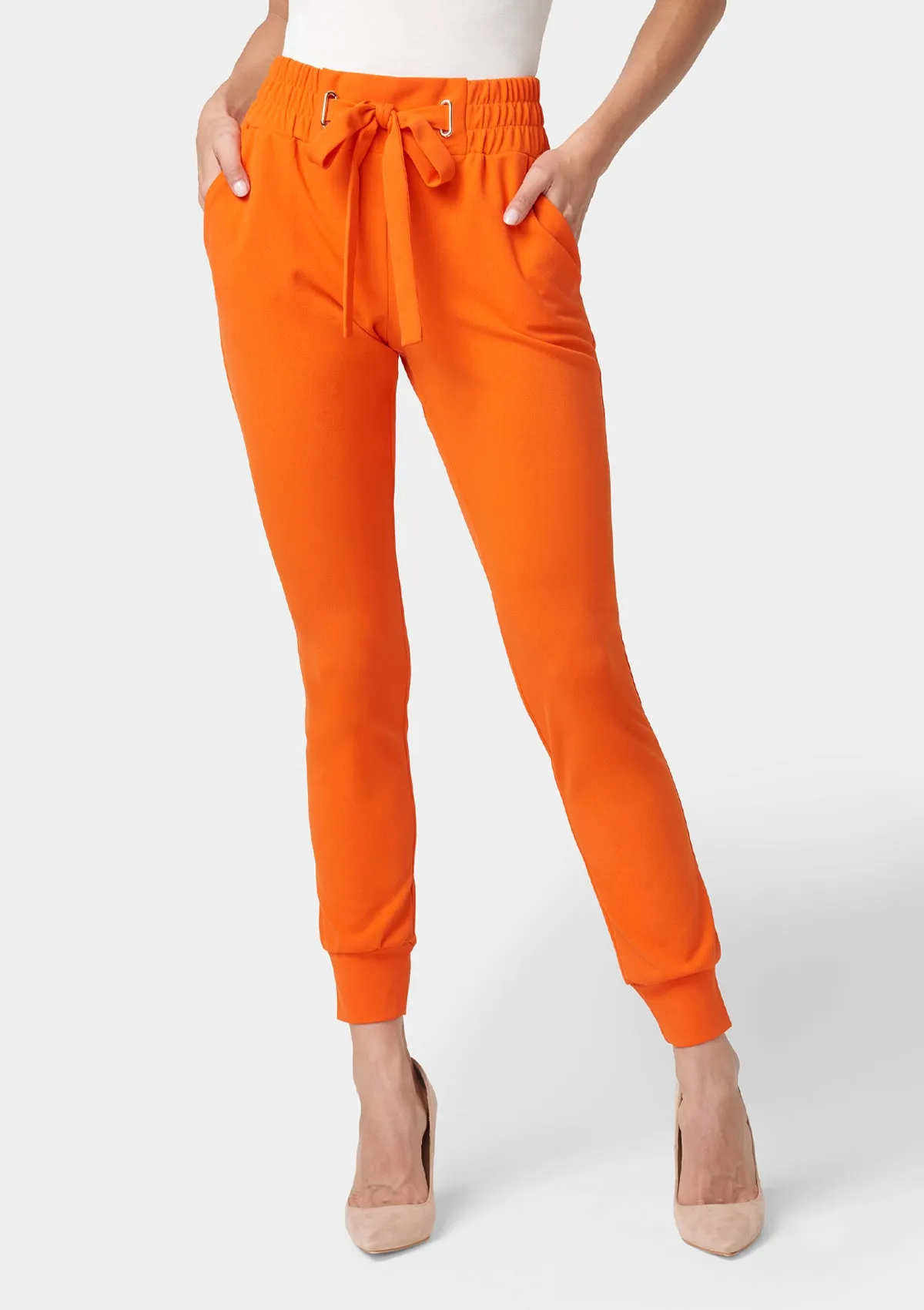 Tall Tianna Tie Waist Crepe Joggers sold by Alloy Apparel product image thumbnail 2