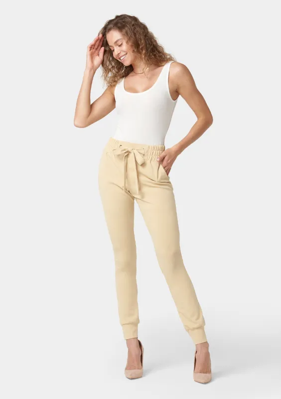 Tall Tianna Tie Waist Crepe Joggers sold by Alloy Apparel