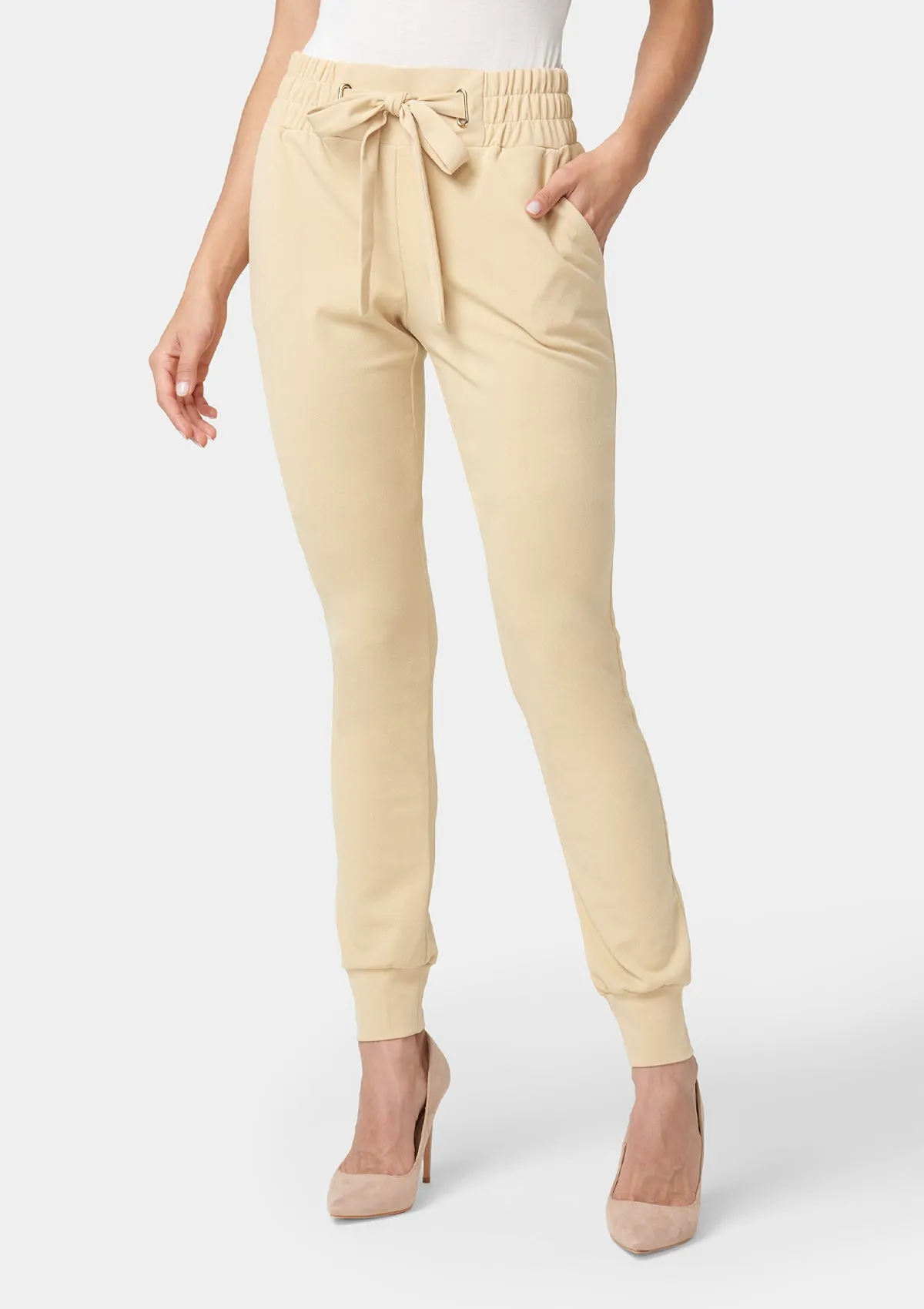 Tall Tianna Tie Waist Crepe Joggers sold by Alloy Apparel product image thumbnail 2