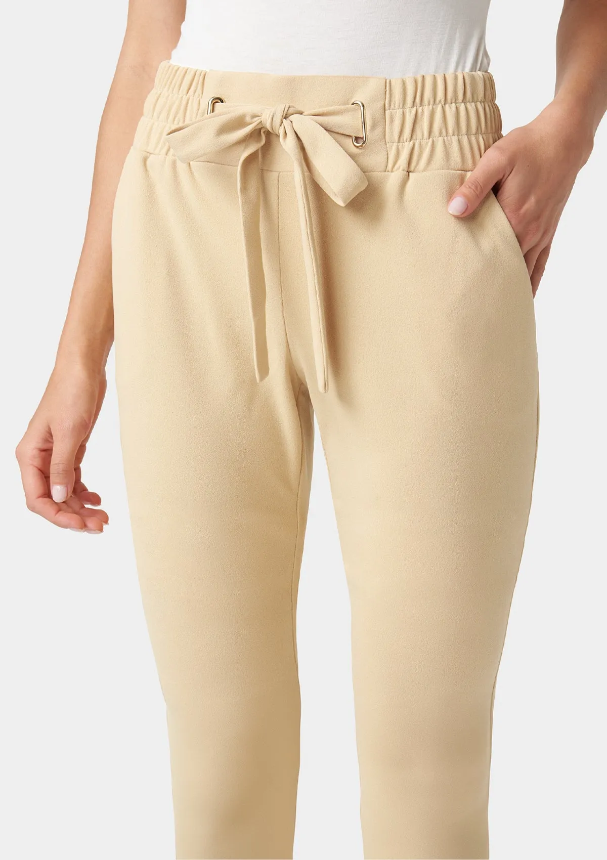 Tall Tianna Tie Waist Crepe Joggers sold by Alloy Apparel product image thumbnail 4