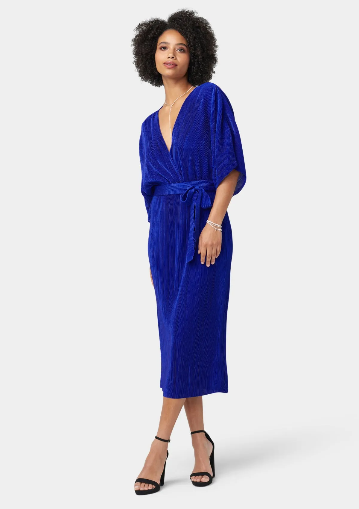 Tall Valerie Pleated Midi Dress sold by Alloy Apparel