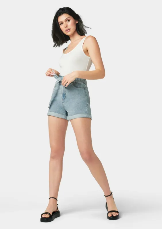 Tall Cynthia Denim Shorts sold by Alloy Apparel