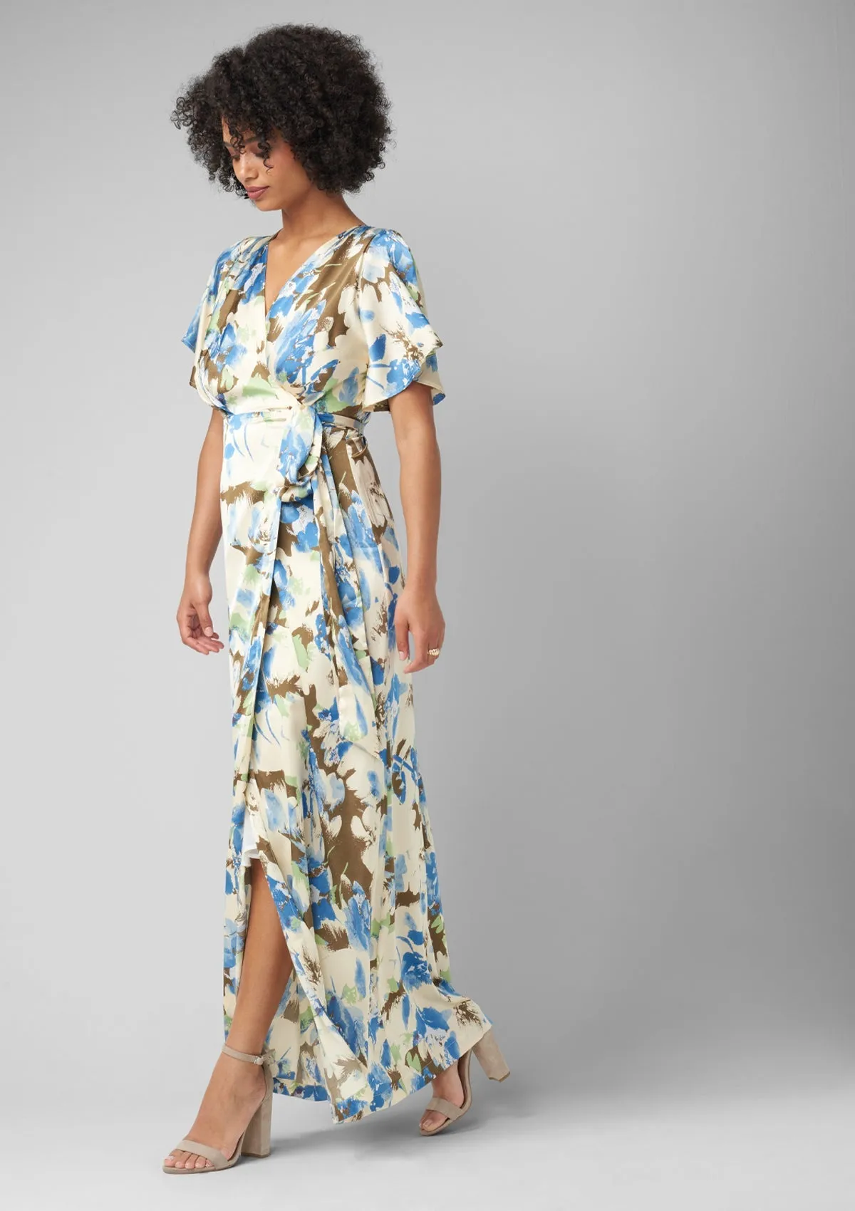 Tall Vera Silky Floral Maxi Dress sold by Alloy Apparel product image thumbnail 2