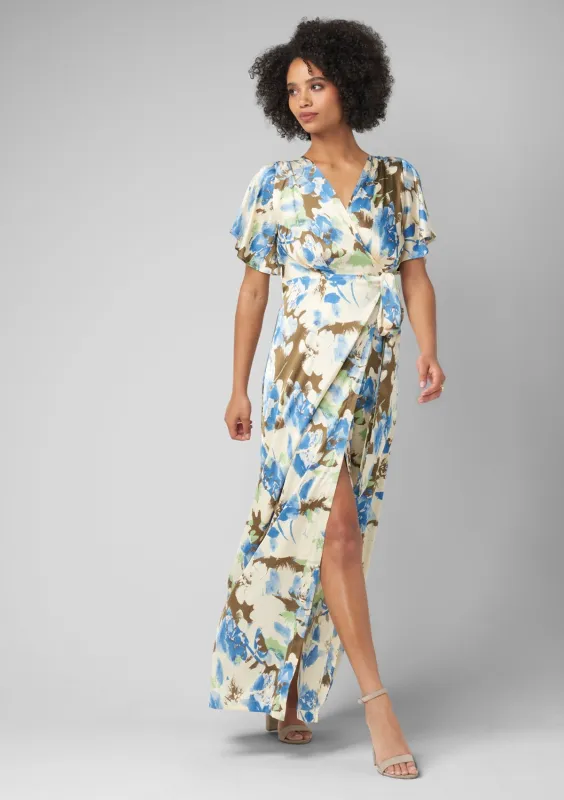 Tall Vera Silky Floral Maxi Dress sold by Alloy Apparel