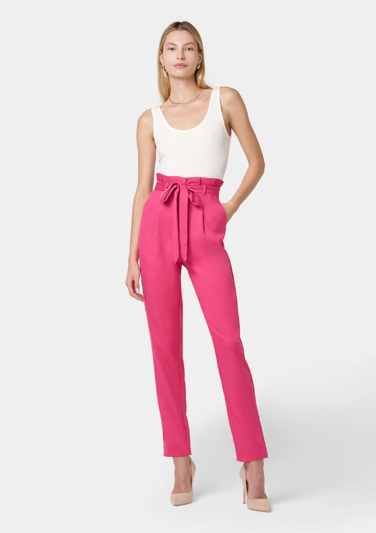 Tall Lily Tie Waist Skinny Pants sold by Alloy Apparel