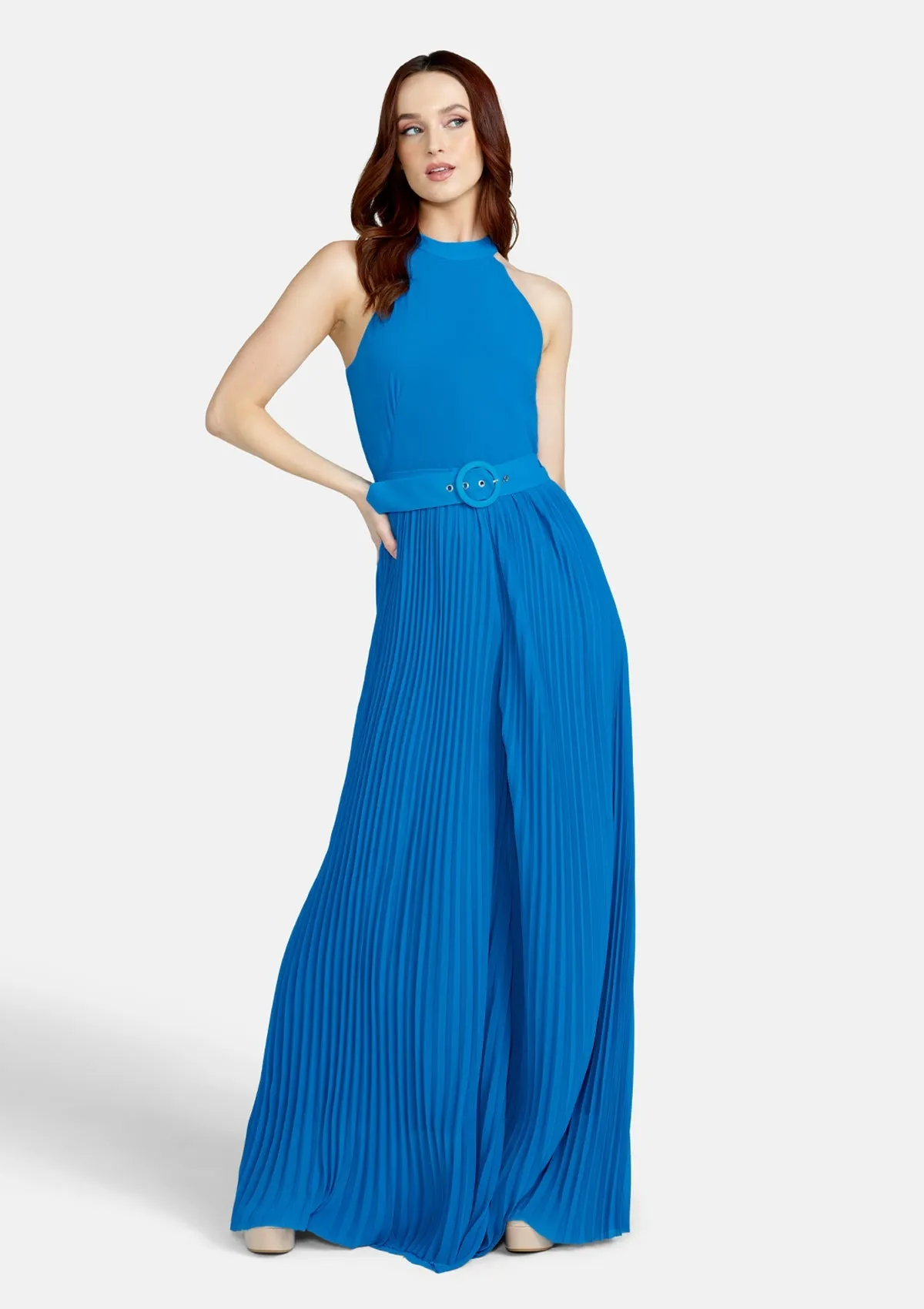 Tall Zandaya Pleated Wide Leg Jumpsuit sold by Alloy Apparel
