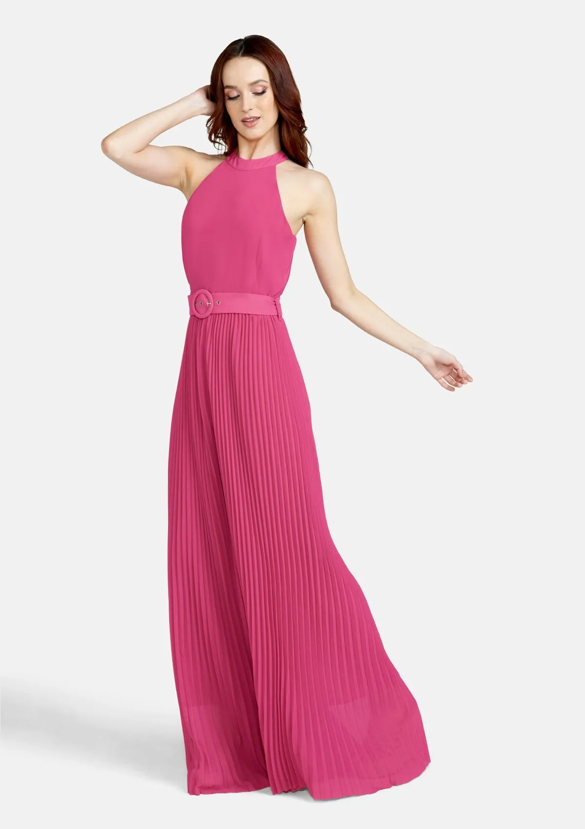 Tall Zandaya Pleated Wide Leg Jumpsuit sold by Alloy Apparel product image thumbnail 2