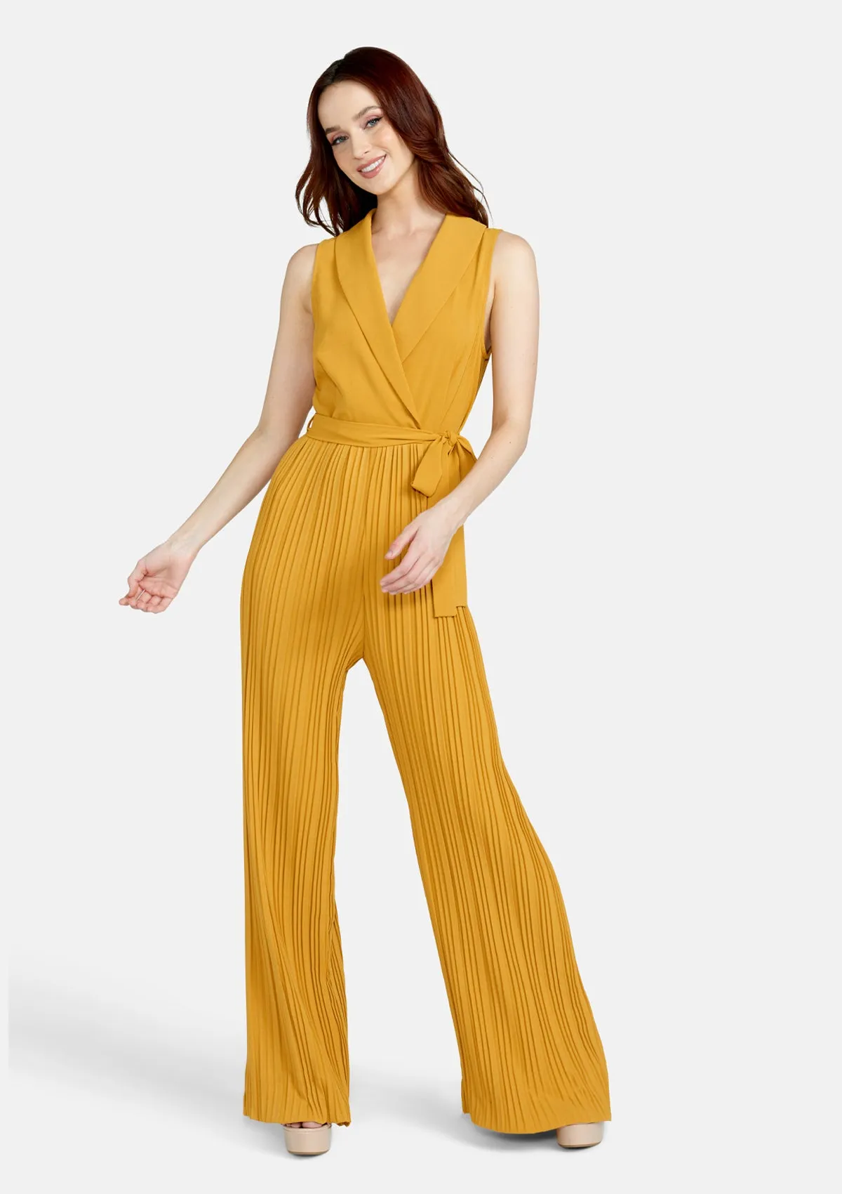 Tall Ashley Pleated Jumpsuit sold by Alloy Apparel