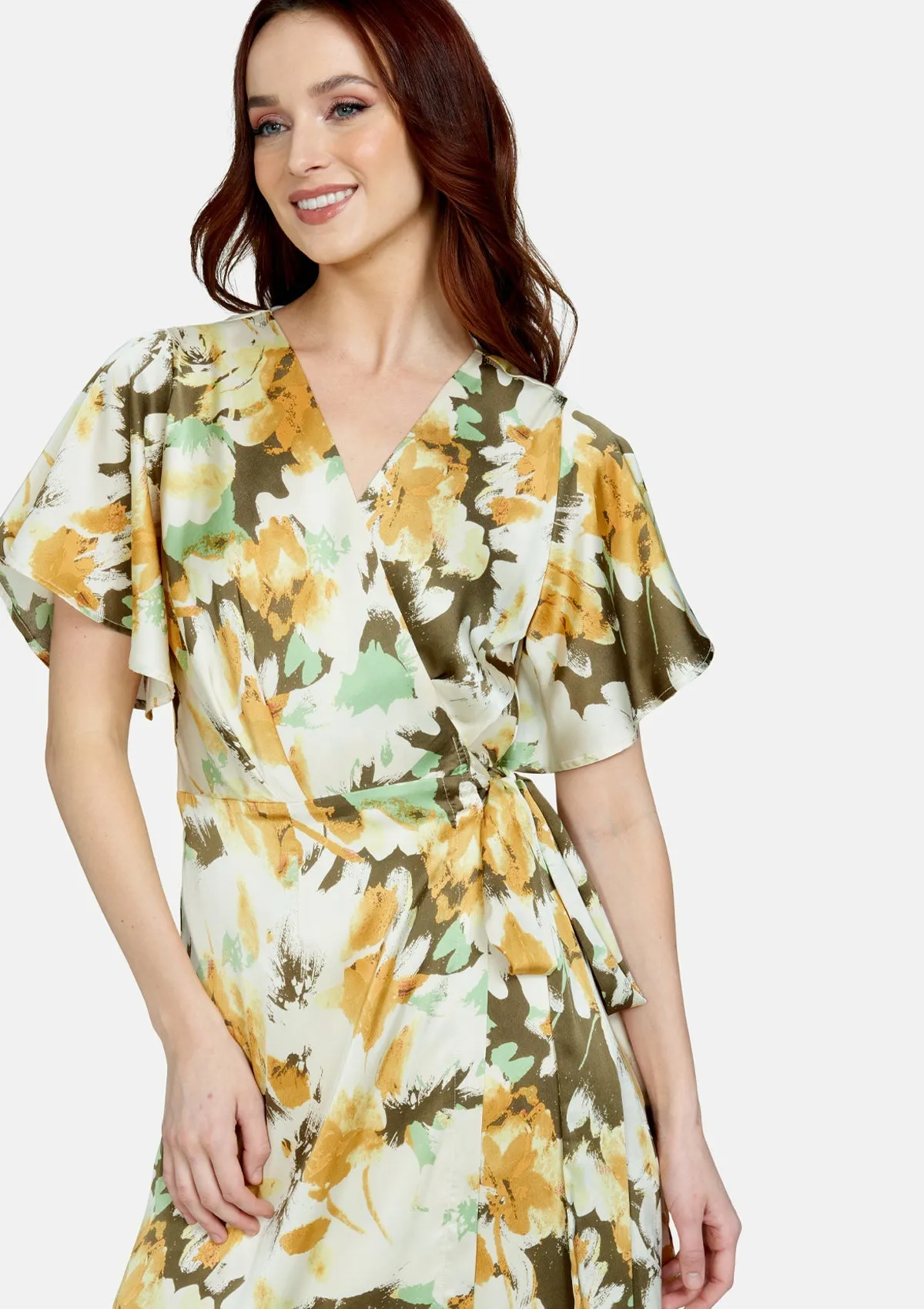 Tall Vera Silky Floral Maxi Dress sold by Alloy Apparel product image thumbnail 4