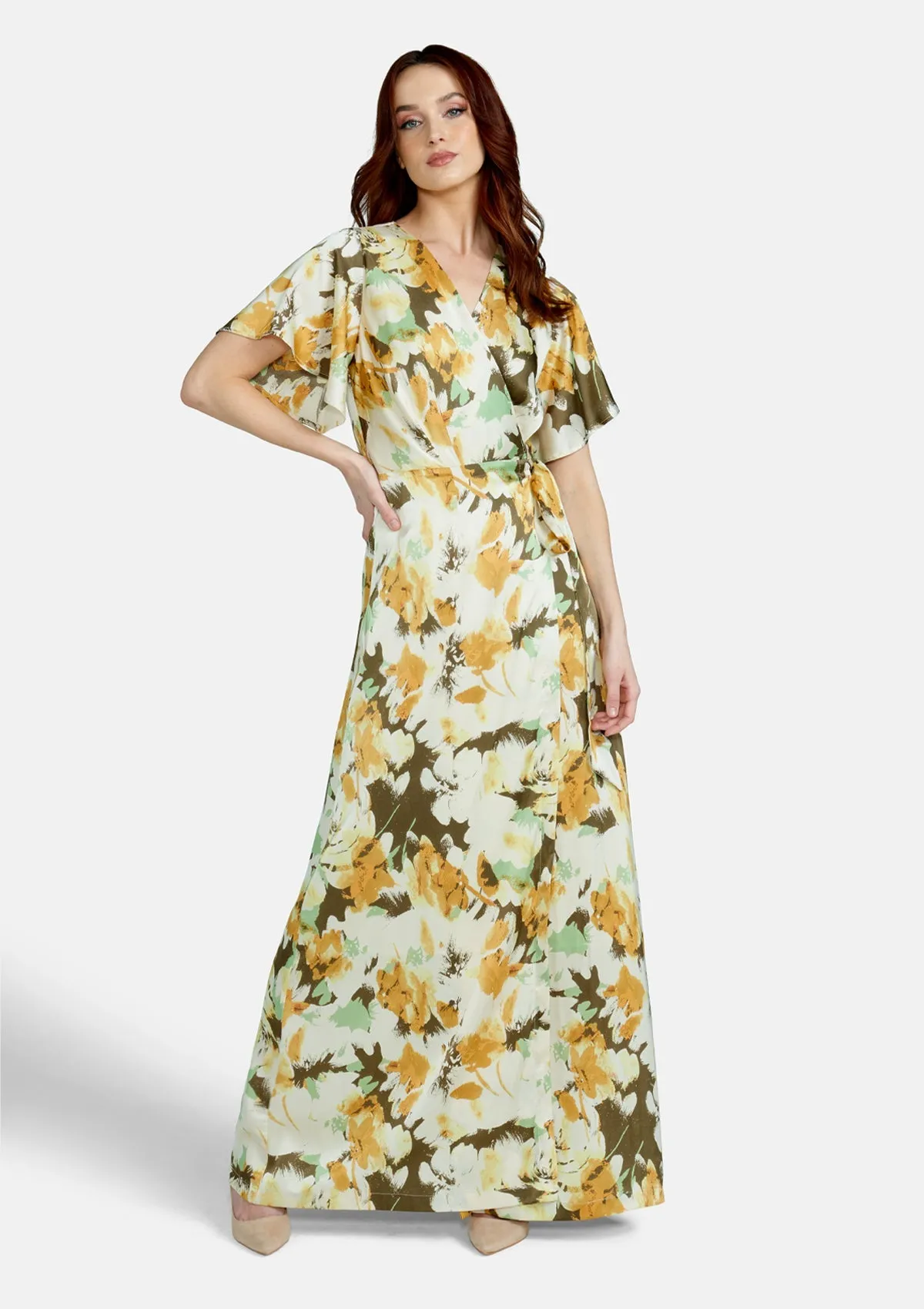 Tall Vera Silky Floral Maxi Dress sold by Alloy Apparel