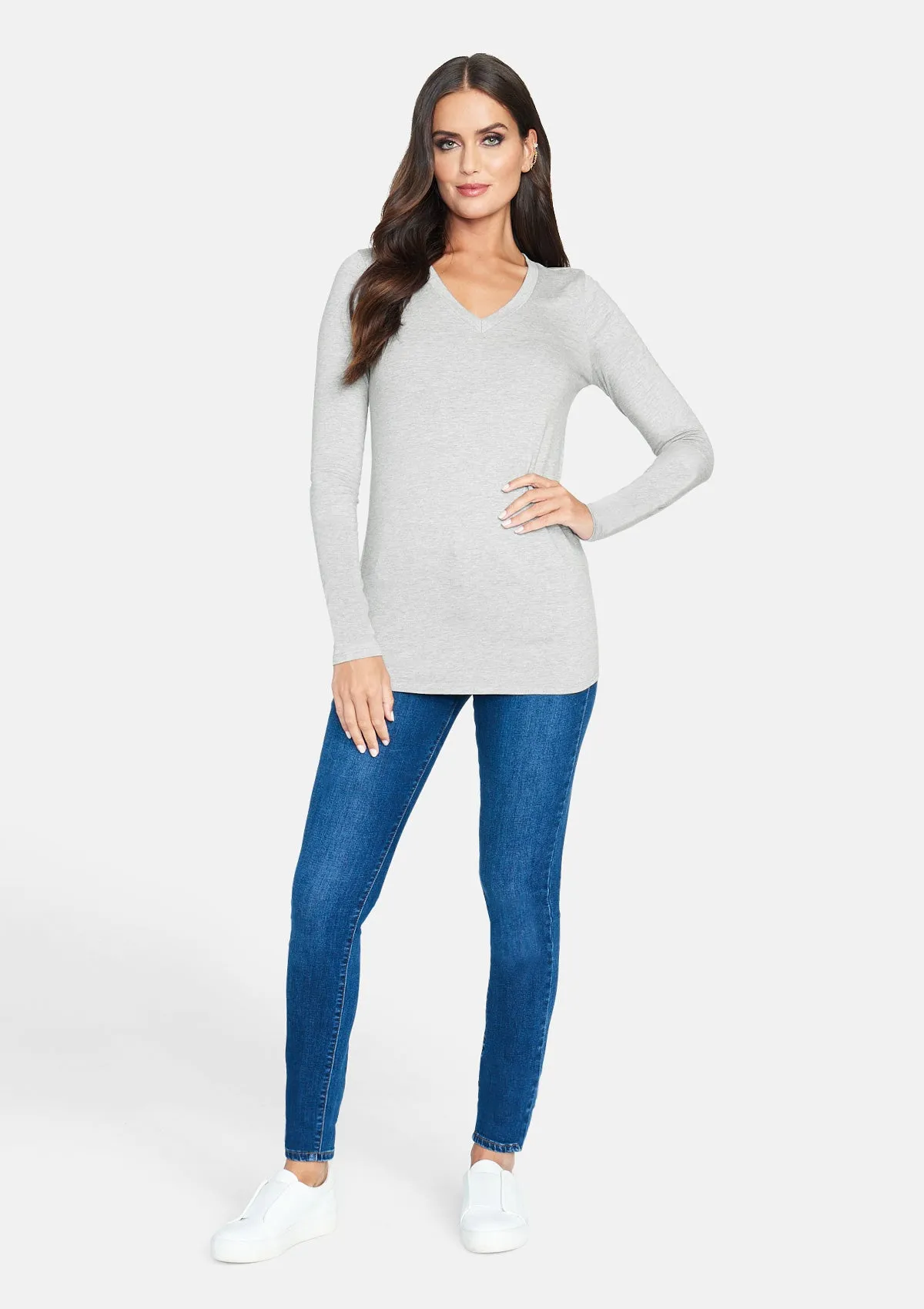 Alloy Basics - Tall Long Sleeve V-Neck sold by Alloy Apparel product image thumbnail 4