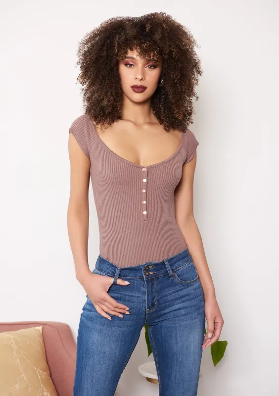 Tall Kim Ribbed Bodysuit sold by Alloy Apparel