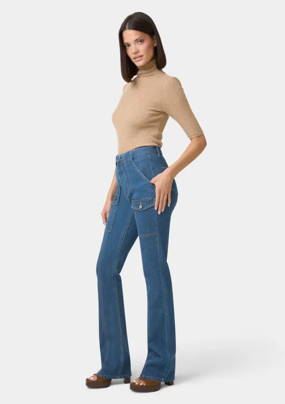 Tall Cassie Cargo Bootcut Jeans sold by Alloy Apparel