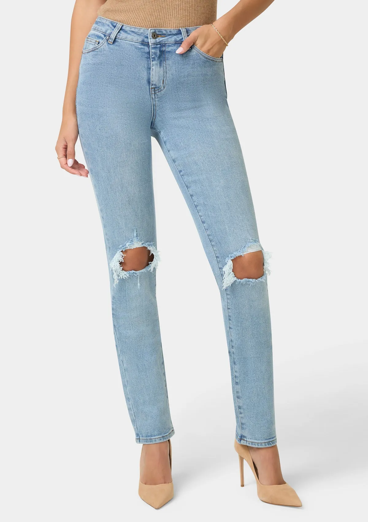 Tall Chloe High Rise Straight Leg Jeans sold by Alloy Apparel product image thumbnail 2