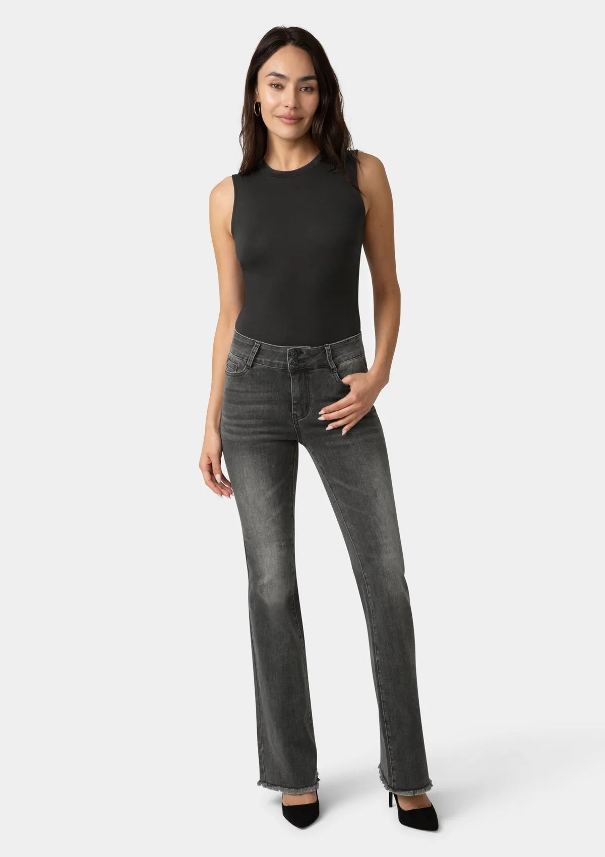 Tall Kellie Mid Rise Bootcut Jeans sold by Alloy Apparel