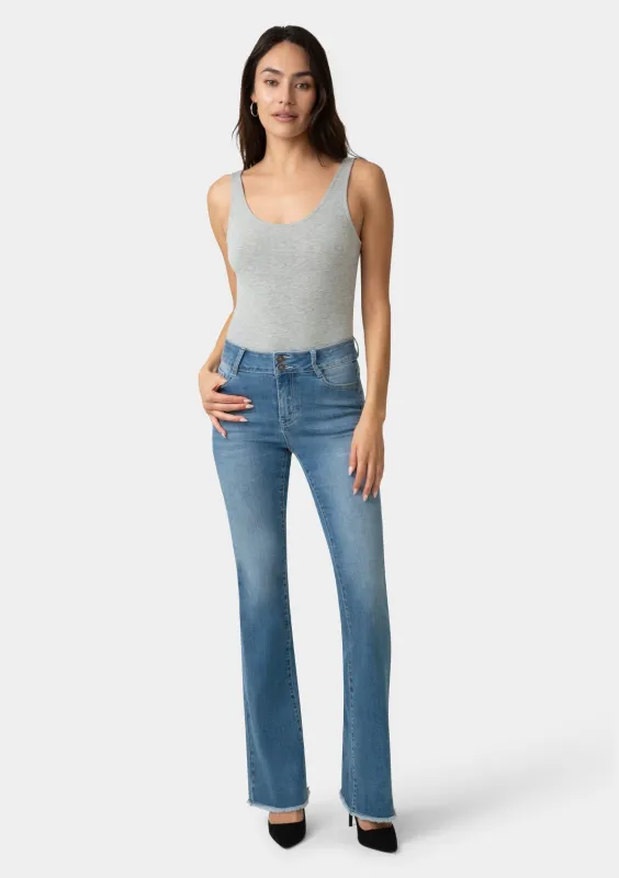 Tall Kellie Mid Rise Bootcut Jeans sold by Alloy Apparel