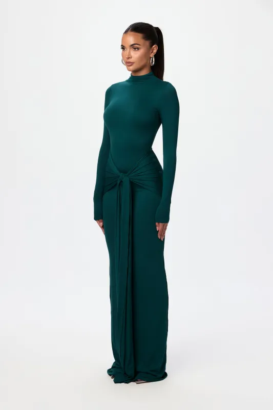 NW Turtleneck Draped Tie Dress sold by Naked Wardrobe