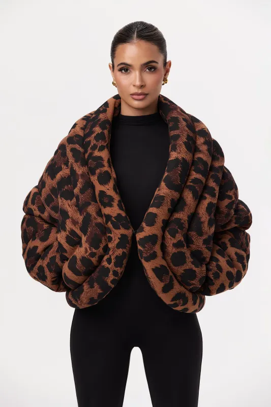 Leopard Puffer Jacket sold by Naked Wardrobe