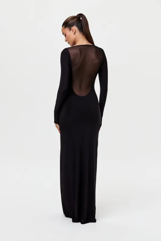Hourglass Mesh Back Maxi Dress made by Naked Wardrobe