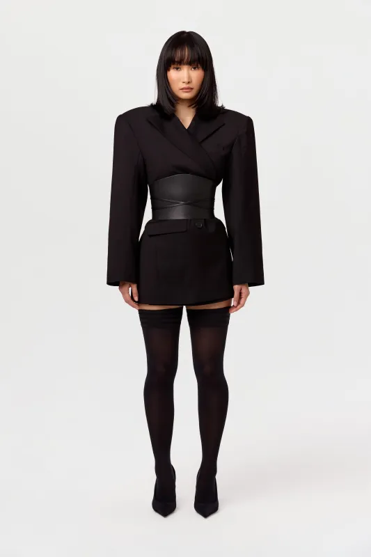 Leather Corset Lace-Up Belt sold by Naked Wardrobe