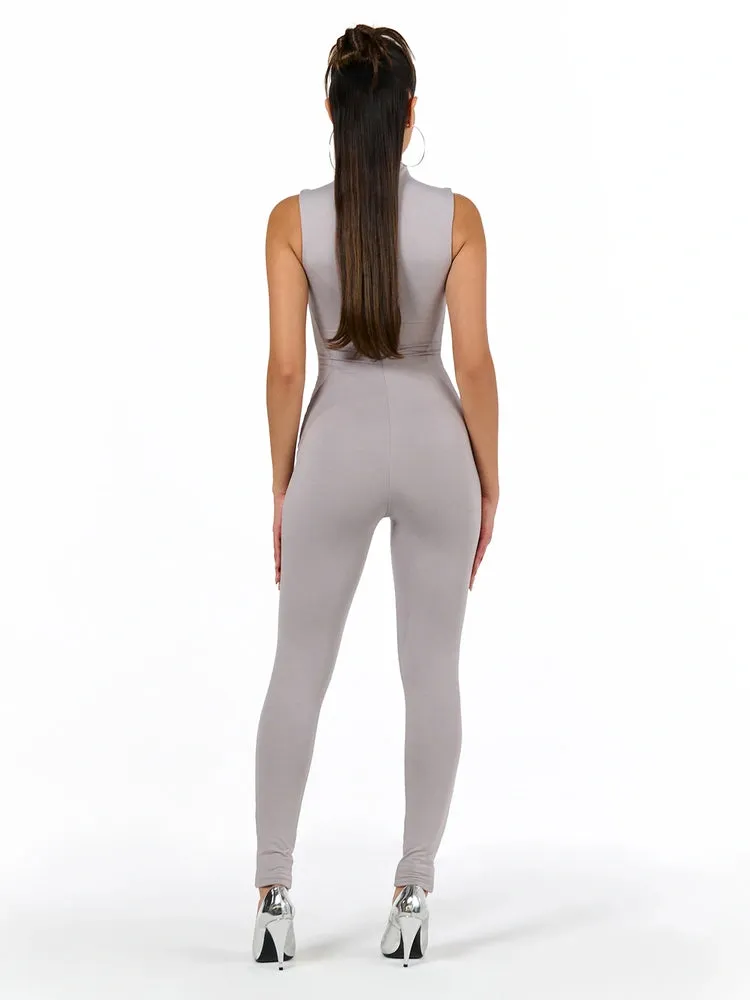 Butter Sleeveless Jumpsuit sold by Naked Wardrobe product image thumbnail 4