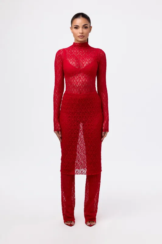 Stretch Lace Skirt Pant sold by Naked Wardrobe