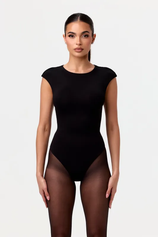 Smooth Cap Sleeve Bodysuit sold by Naked Wardrobe
