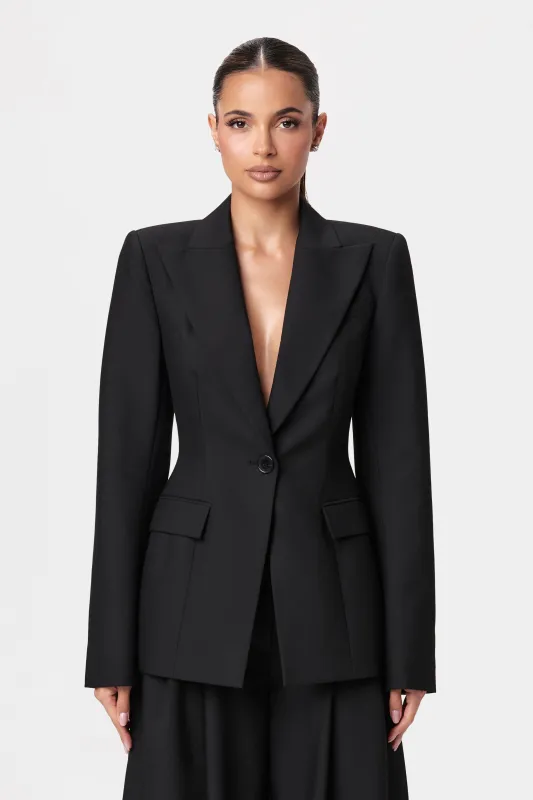 Power Shoulder Suited Blazer sold by Naked Wardrobe