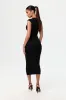 Smooth Soft Scoop Midi Skirt sold by Naked Wardrobe