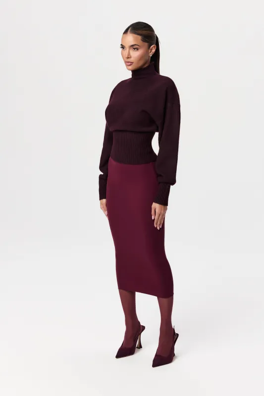 Naked High Waist Midi Skirt sold by Naked Wardrobe