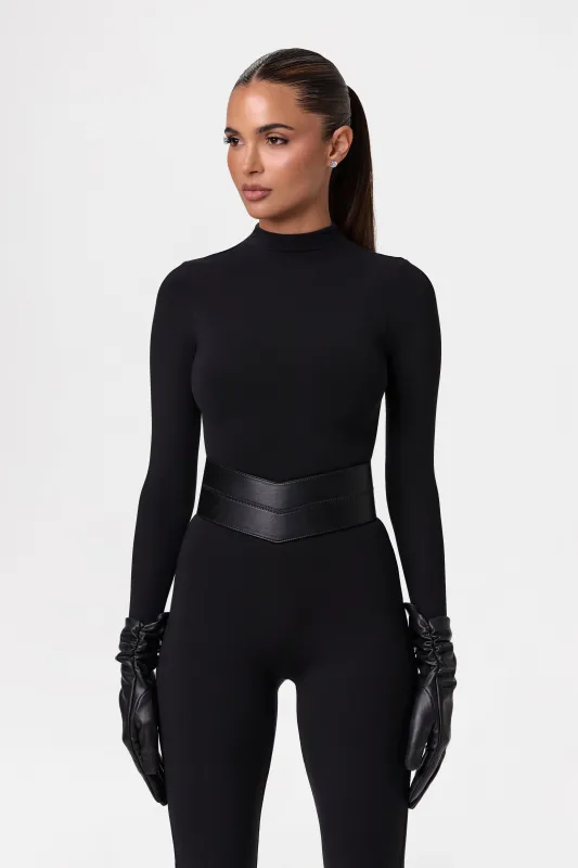 Vegan Leather  V-Waist Belt sold by Naked Wardrobe