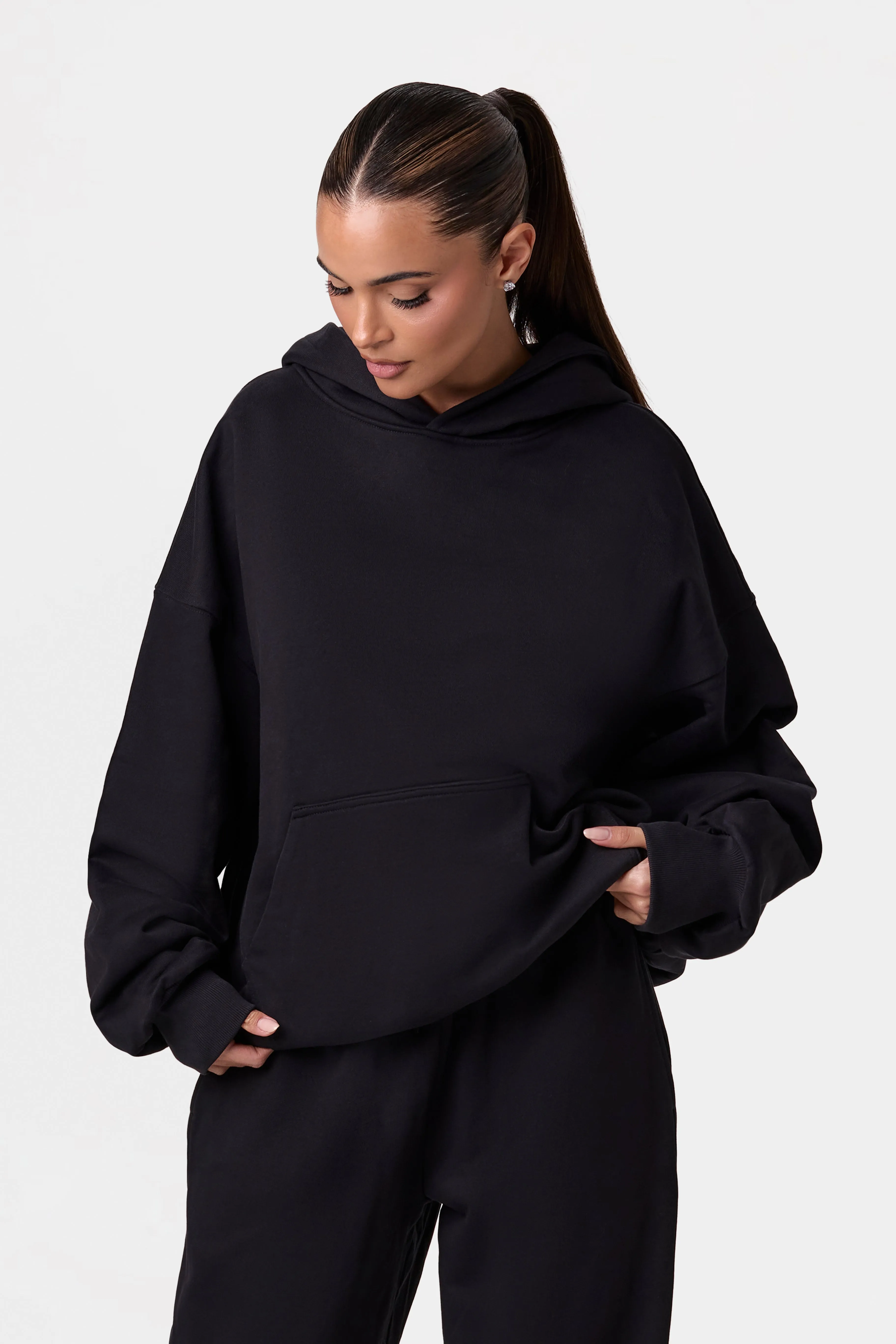 French Cotton-Terry Oversized Hoodie sold by Naked Wardrobe