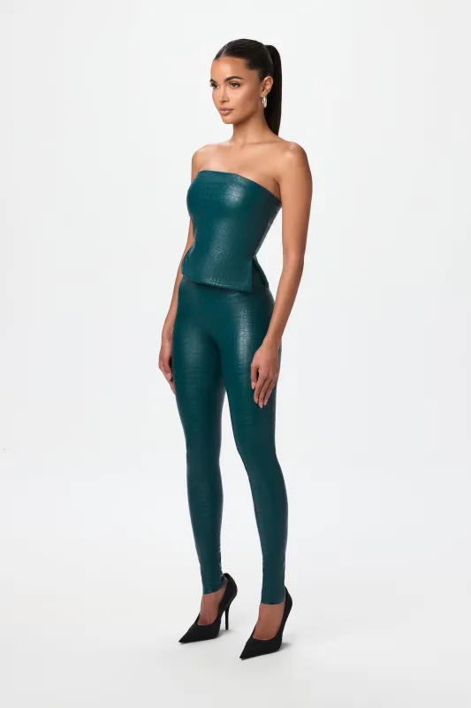 Vegan Leather Croc Tube Top sold by Naked Wardrobe