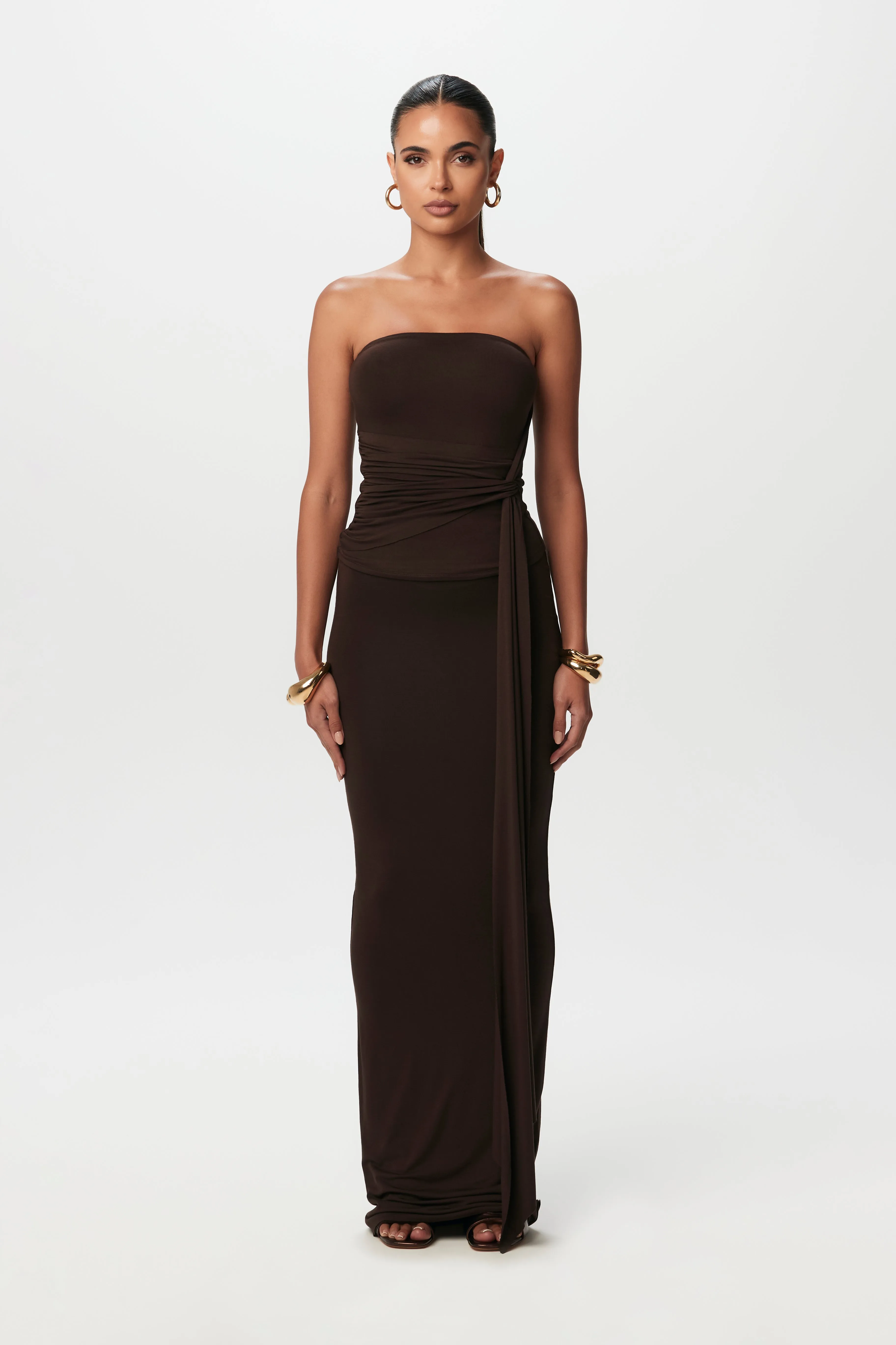 Smooth Draped Tube Top sold by Naked Wardrobe