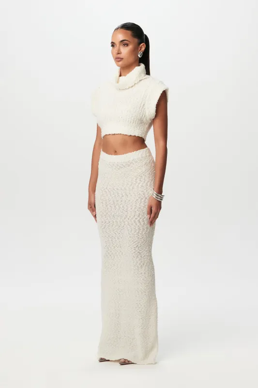 Bouclé Knit Maxi Skirt sold by Naked Wardrobe