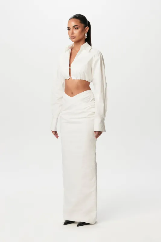 Shirting V-Waist Maxi Skirt sold by Naked Wardrobe