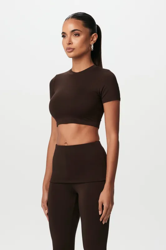 Smooth Crewneck Crop Top sold by Naked Wardrobe