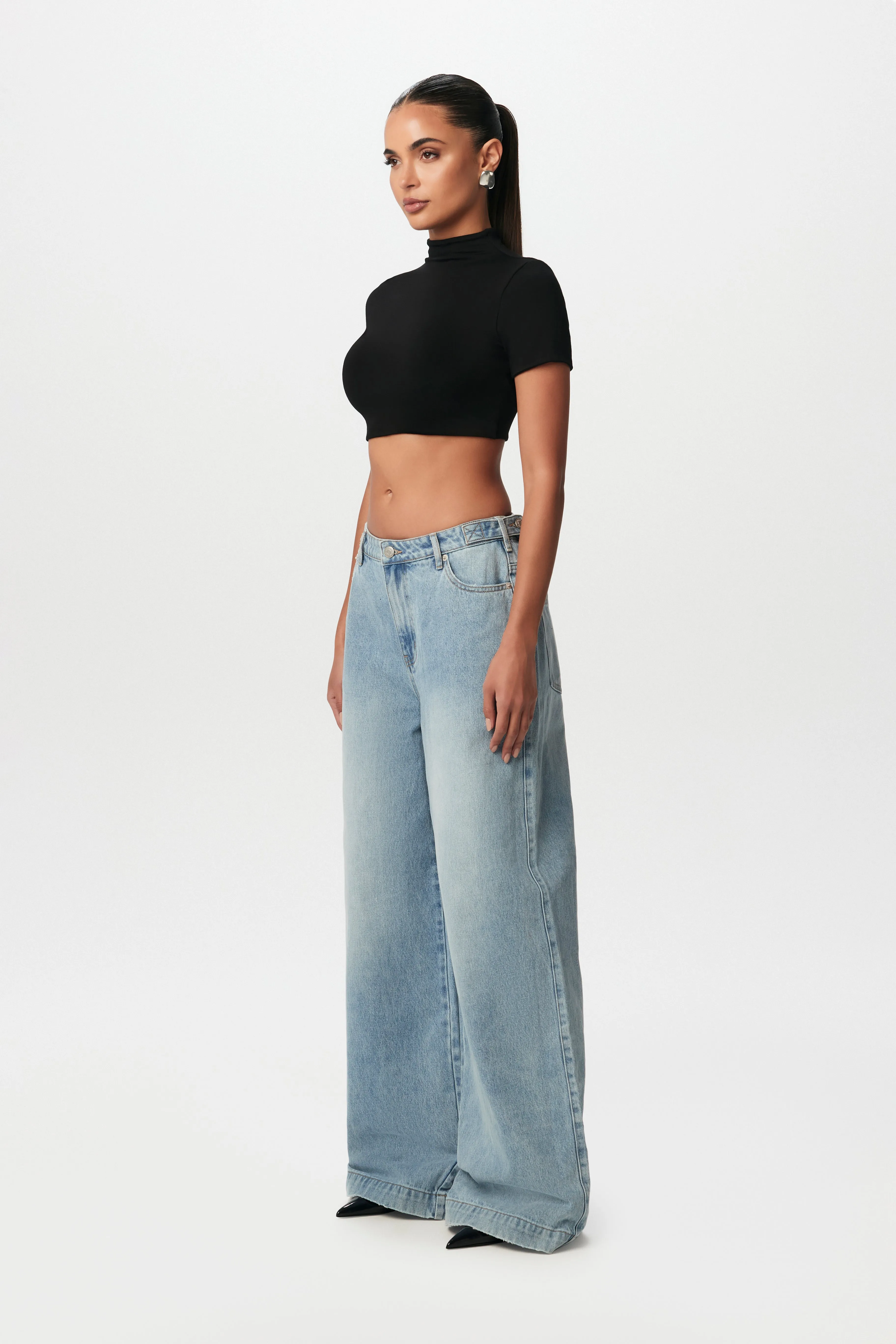 Palazzo Wide Leg Jeans sold by Naked Wardrobe product image thumbnail 3
