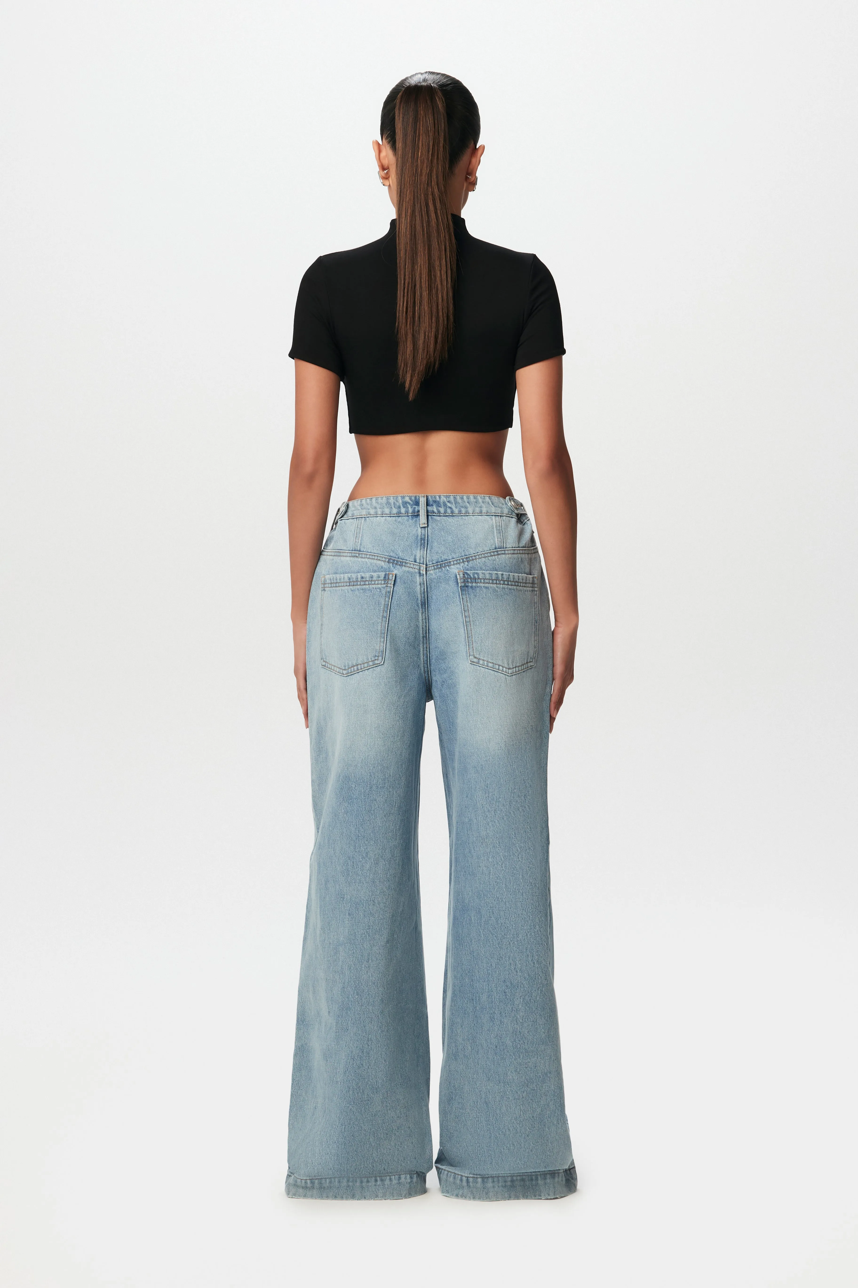 Palazzo Wide Leg Jeans sold by Naked Wardrobe product image thumbnail 4